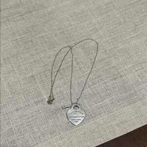 Tiffany & Co. Silver Heart Charm Necklace
